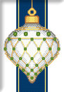 Схема "White Faberge Christmas Ornament with Emeralds"