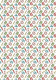 ГР-06 цифры белый 50х55 см (ткань для пэчворка)