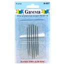 №5/0-1/0 Иглы для штопки "Gamma" N-007 (6 шт. в блистере)