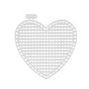 "Сердце малое" канва пластиковая 7 ct (белая) размер 7х8 см