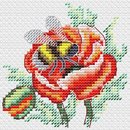 Мак и шмель (10*10 см)