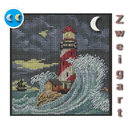 Сборка MH14-2522 "Маяк с привидениями" (Haunted Lighthouse) (канва темно-синяя)