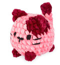 Розовый котик (велюр) (набор для вязания игрушки-амигуруми 6 см)